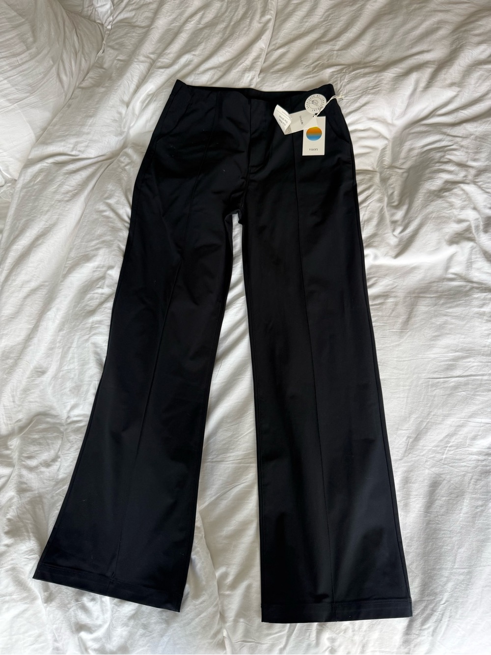 Vuori Meta Wideleg Black Pants - Long